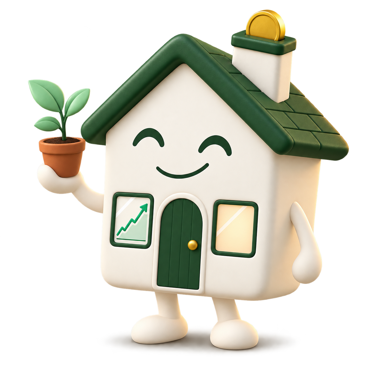 Hoomito cuidando una planta que crece